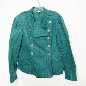 Cabi Dark Green Double Breasted Jacket Size Large